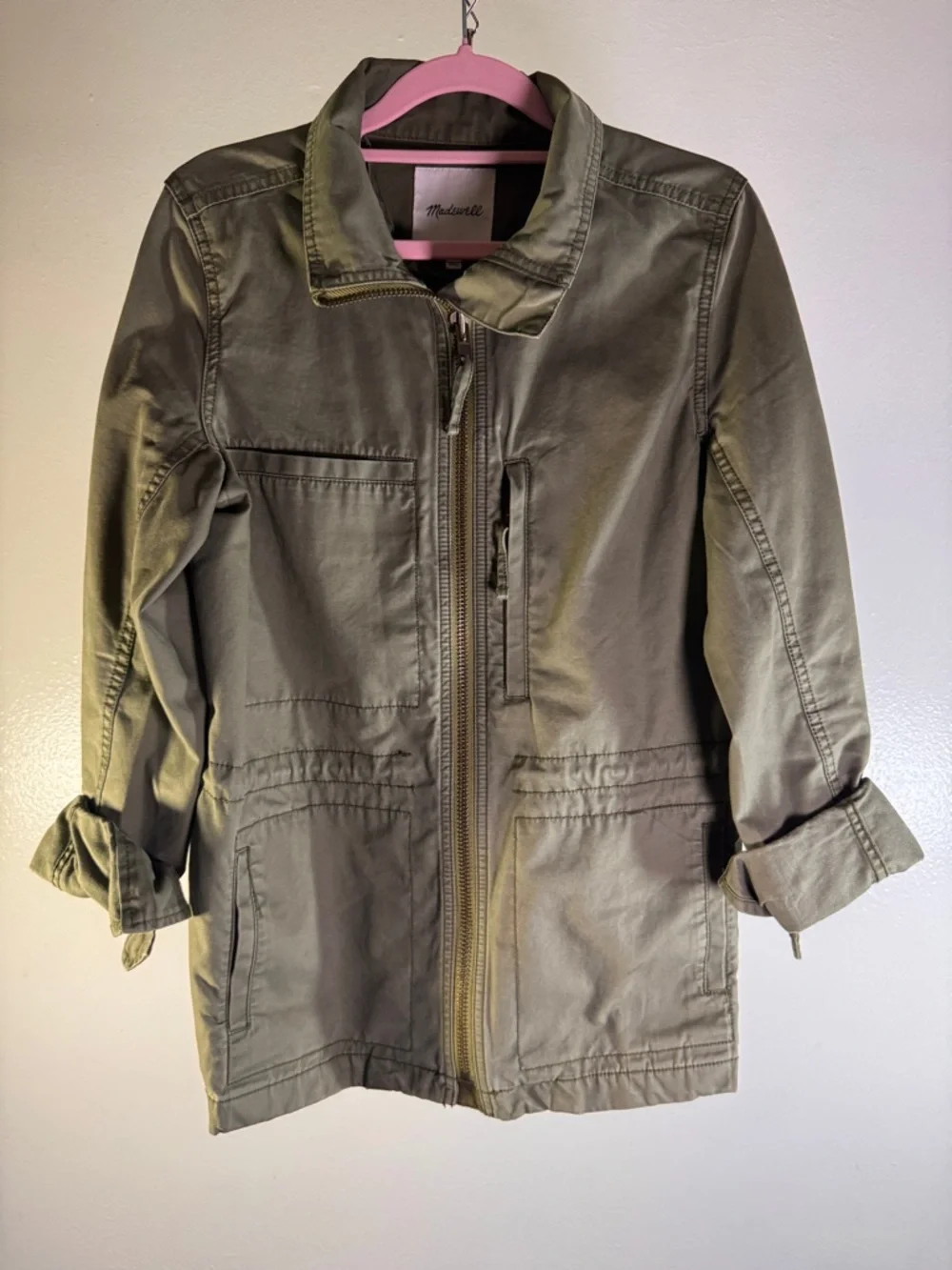 Madewell Olive Green Dispatch Utility Jacket Size M Field Coat C3394 - Picture 3 of 8
